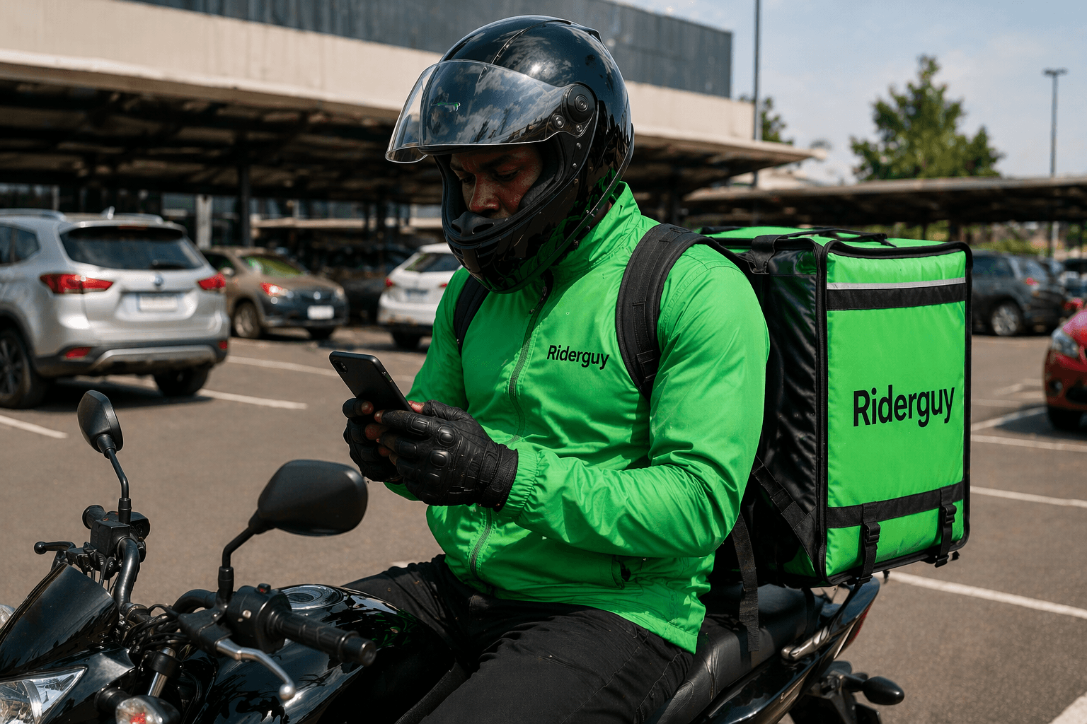 RiderGuy fleet at the delivery hub